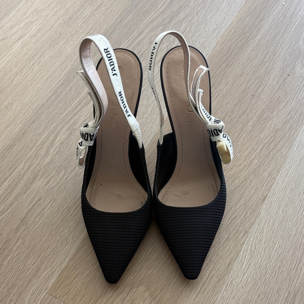 Dior Black J'Adior Slingback Heels